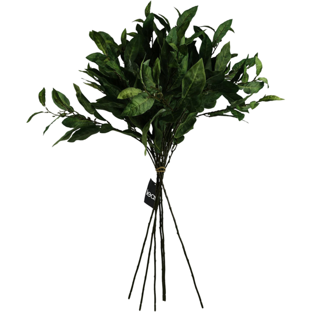 Leaf Ficus Foliage Artificial Stem 90cm 6 Pack - Size: 90 x 30 x 10cm - Green - Wilko - image 1