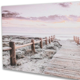 Beach Path Embellished Canvas - Pink - Wilko - thumbnail 6