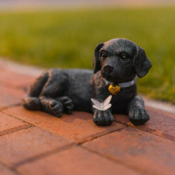 Marco Paul Puppy With Solar Butterfly - Size: 12.5 x 22 x 14cm - Brown - Wilko - thumbnail 3