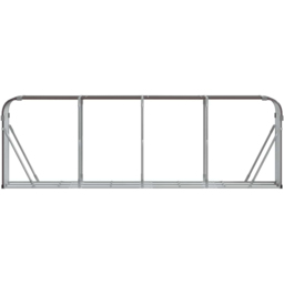 vidaXL Brown Galvanised Steel Firewood Log Holder 100 x 300 x 45cm - Wilko - thumbnail 4