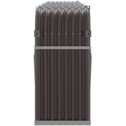 vidaXL Brown Galvanised Steel Firewood Log Holder 100 x 300 x 45cm - Wilko - thumbnail 5