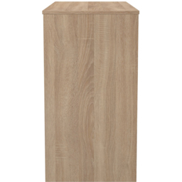 Crowndale Monaco 3 Drawer White Gloss and Bardolino Oak Vanity Dressing Table Ready Assembled - Size: 73 x 97 x 40cm - White Gloss & Bardolino Oak - W - thumbnail 5