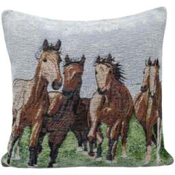 Velosso Chenille Tapestry Horse Filled Cushion 43 x 43cm 2 Pack - n/a - Wilko - thumbnail 1