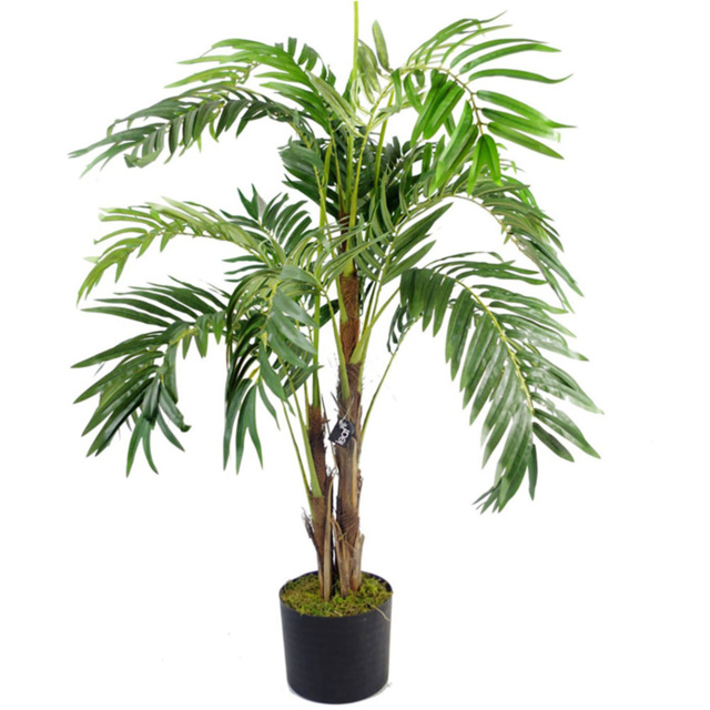 Leaf Natural Realistic Artificial Palm Tree 3.9ft - Size: 120 x 80 x 80cm - Green - Wilko - image 1