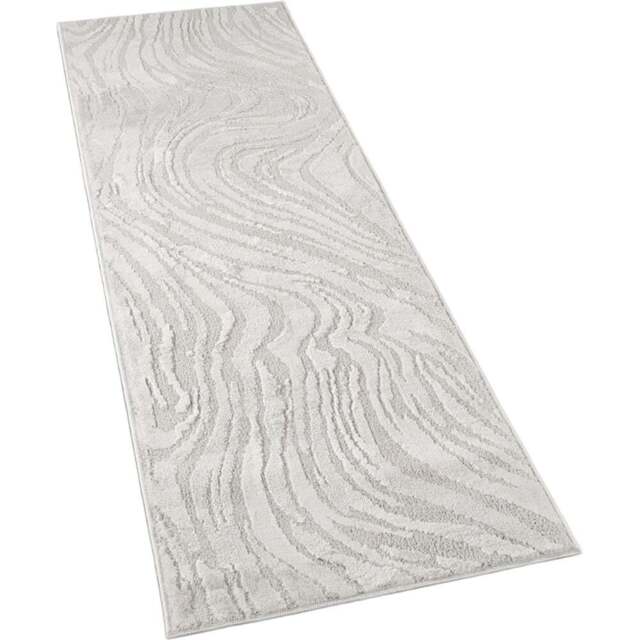 Desire Rugs Hamilton Silver Marble Rug 60 x 220cm - Size: 220 x 60 x 1.3cm - Wilko - image 1