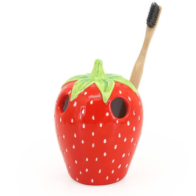 Strawberry Tooth Brush Holder Red - Wilko