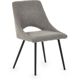 Julian Bowen Set of 2 Grey Iris Boucle Dining Chairs - Wilko - thumbnail 4