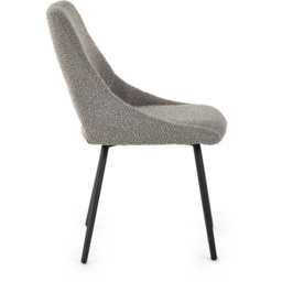 Julian Bowen Set of 2 Grey Iris Boucle Dining Chairs - Wilko - thumbnail 6