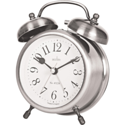 Acctim Pembridge Silver Double Bell Clock 13cm - Size: 5 x 11 x 13cm - Wilko - thumbnail 3