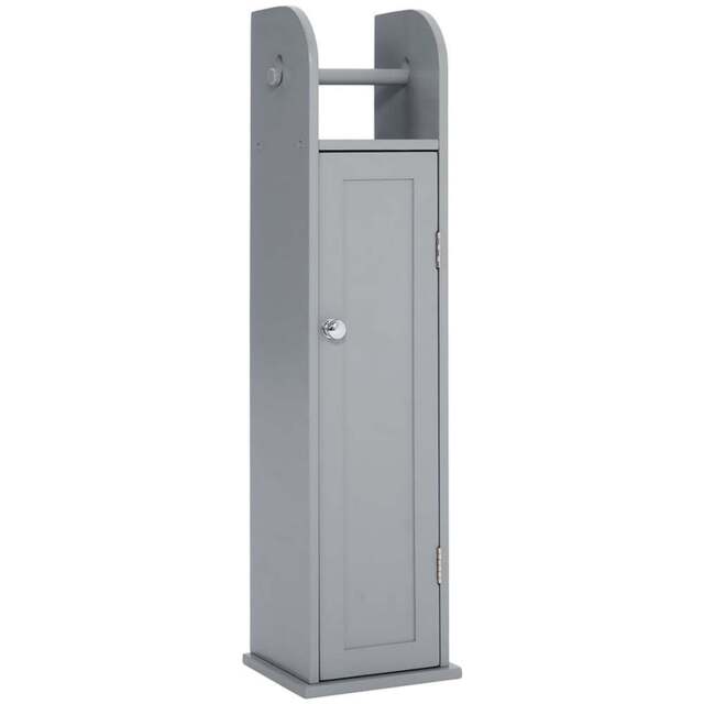 H&O Direct Grey Wooden Toilet Roll Holder Cabinet - Size: 78 x 20 x 18cm - Wilko - image 1