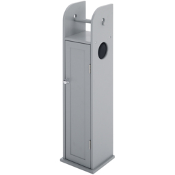 H&O Direct Grey Wooden Toilet Roll Holder Cabinet - Size: 78 x 20 x 18cm - Wilko - thumbnail 5
