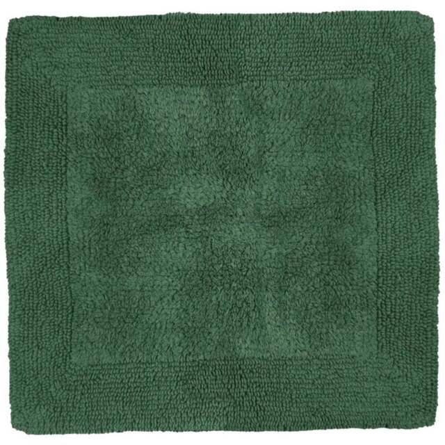 Allure Bath Fashions Luxury Reversible Square Dark Green Heavyweight Bath Mat 53 x 55cm - Size: 53 x 55 x 1cm - Wilko - image 1