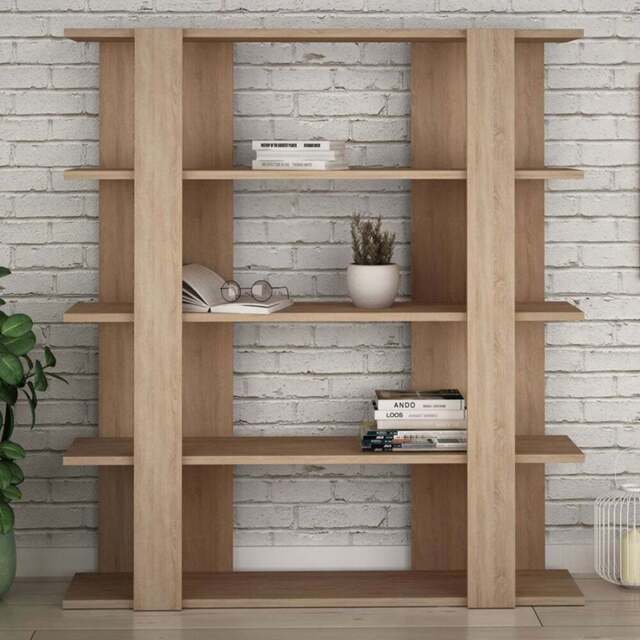 Decortie Tita Oak Medium Bookcase - Cream - Wilko - image 1