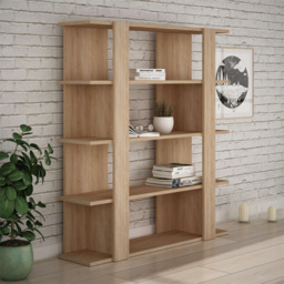 Decortie Tita Oak Medium Bookcase - Cream - Wilko - thumbnail 4
