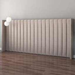Aspire Furniture Grandeur Natural Eire Linen Wing Headboard - Size: Emperor - Cream - Aspire Beds - Wilko