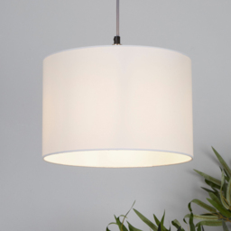 Lighting Collection Yates White Drum Lamp Shade 30cm - Size: 21 x 31 x 31cm - Wilko - thumbnail 3