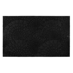 JVL Mosaic Rubber Scraper Doormat 45 x 75cm - Black - JVL Homewares - Wilko - thumbnail 1