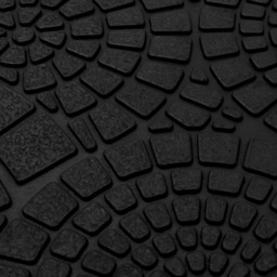 JVL Mosaic Rubber Scraper Doormat 45 x 75cm - Black - JVL Homewares - Wilko - thumbnail 5