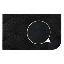 JVL Mosaic Rubber Scraper Doormat 45 x 75cm - Black - JVL Homewares - Wilko - thumbnail 7