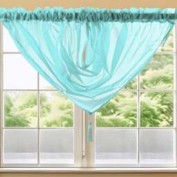Velosso Riva Duck Egg Swag Curtain 112 x 99cm - Blue - Wilko - thumbnail 1