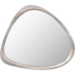 Pacific Lifestyle Abstract Grey Oak Wood Veneer Curved Wall Mirror 58 x 67cm - Wilko - thumbnail 1
