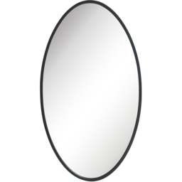 MirrorOutlet The Ovale Black Metal Oval Outdoor Garden Wall Mirror 180 x 100cm - Size: 180 x 100 x 3cm - Wilko - thumbnail 1