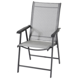 Living and Home Set of 6 Metal Frame Fabric Foldable Chair - Size: 95 x 59 x 66cm - Black - Wilko - thumbnail 3