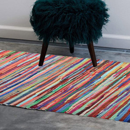 Allure Home Fashions Chindi Recycled Rag Rug 60 x 180cm - Multi - Wilko - thumbnail 3
