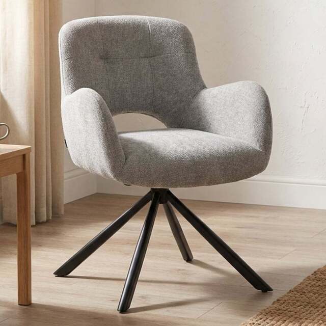 Blaine Swivel Chair - Grey - Size: Set of 2 - Wilko - image 1