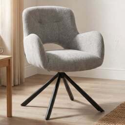 Blaine Swivel Chair - Grey - Size: Set of 2 - Wilko - thumbnail 1