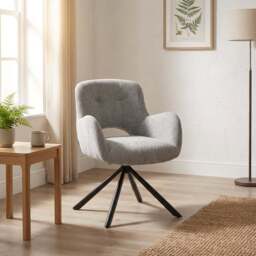 Blaine Swivel Chair - Grey - Size: Set of 2 - Wilko - thumbnail 6