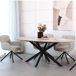Blaine Swivel Chair - Grey - Size: Set of 2 - Wilko - thumbnail 3