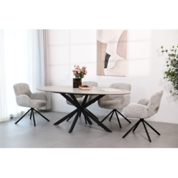 Blaine Swivel Chair - Grey - Size: Set of 2 - Wilko - thumbnail 4