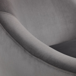 Julian Bowen Elliot Grey Velvet Accent Chair - Size: Single - Wilko - thumbnail 5