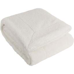 Yard Olann Ecru Shearling Fleece Throw - Size: 180 x 130 x 1cm - White - Wilko - thumbnail 1