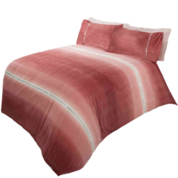 Rapport Home Diamante Double Blush Teddy Fleece Duvet Cover Set - Pink - Wilko - thumbnail 3