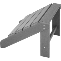 tectake Adirondack Design Light Grey Garden Chair with Footstool - Size: 97 x 79 x 83cm - Wilko - thumbnail 7