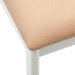 vidaXL Set of 2 White and Brown Rubberwood Dining Chairs - Multi - Wilko - thumbnail 6