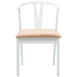 vidaXL Set of 2 White and Brown Rubberwood Dining Chairs - Multi - Wilko - thumbnail 4