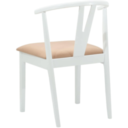 vidaXL Set of 2 White and Brown Rubberwood Dining Chairs - Multi - Wilko - thumbnail 5