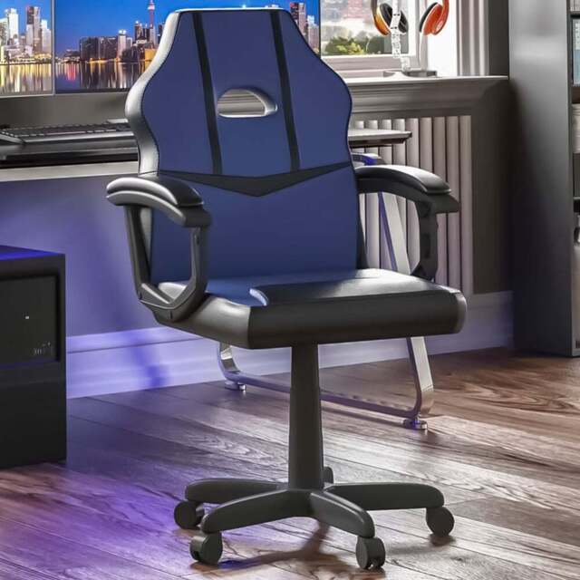 Vida Designs Comet Blue and Black Swivel Office Chair - Size: 55 x 58 x 101cm - Wilko - image 1