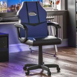 Vida Designs Comet Blue and Black Swivel Office Chair - Size: 55 x 58 x 101cm - Wilko - thumbnail 1