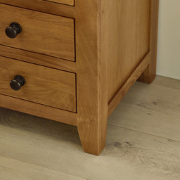 Julian Bowen Marlborough 3 Drawer White Oak Bedside Table - Wood - Wilko - thumbnail 6
