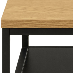 Florence Gila Single Shelf Oak and Black Square Coffee Table - Furniture To Go - Wilko - thumbnail 6