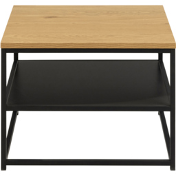 Florence Gila Single Shelf Oak and Black Square Coffee Table - Furniture To Go - Wilko - thumbnail 4