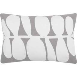 Voyage Maison Guava Steel Embroidered Feather Rich Cushion 40 x 60cm - Size: 60 x 40cm - Grey - Wilko