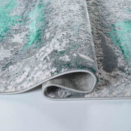 Desire Rugs Onyx Aqua Grunge Sprayed Abstract Area Rug 120 x 170cm - Wilko - thumbnail 4