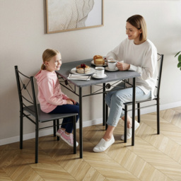 VIDA DESIGNS Roslyn 2 Seater Square Dining Set Concrete Grey - Wilko - thumbnail 5