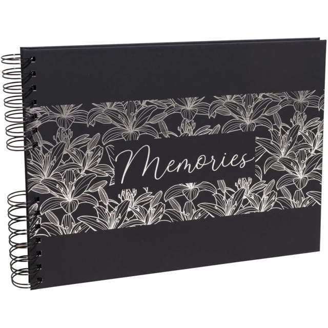 Exacompta Black Spiral Photo Album 50 Sheets 150 Photos - Size: 3 x 32 x 22.8cm - Wilko - image 1