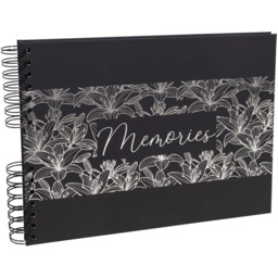 Exacompta Black Spiral Photo Album 50 Sheets 150 Photos - Size: 3 x 32 x 22.8cm - Wilko